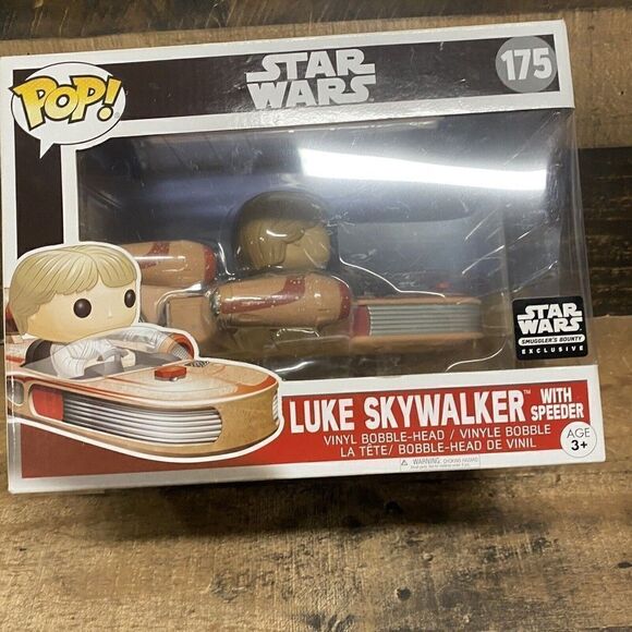 Funko Pop! Star Wars Luke Skywalker with Speeder #175 SMUGGLERS BOUNTY EXCLUSIVE - Picture 3 of 4
